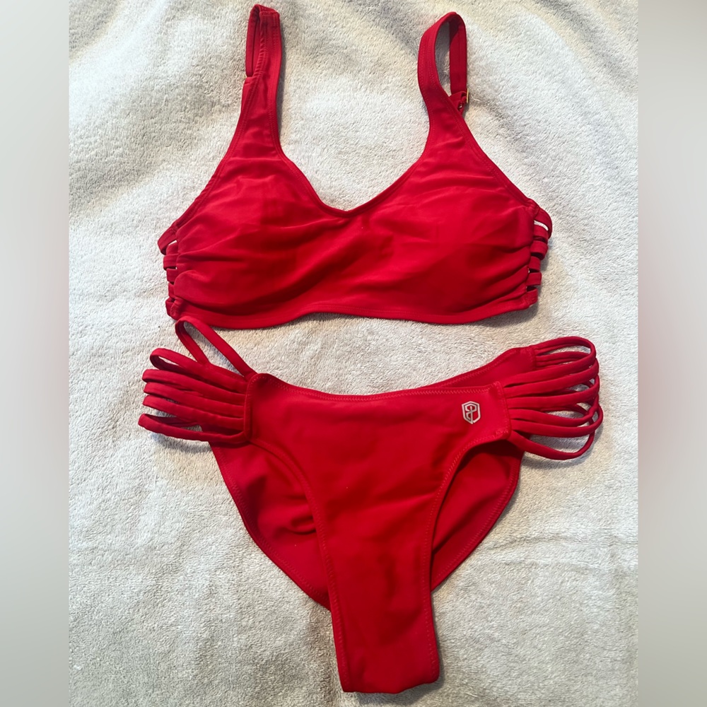 Red Women's Swimwear Set